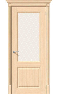 Межкомнатная дверь Статус-13, со стеклом, цвет БелДуб